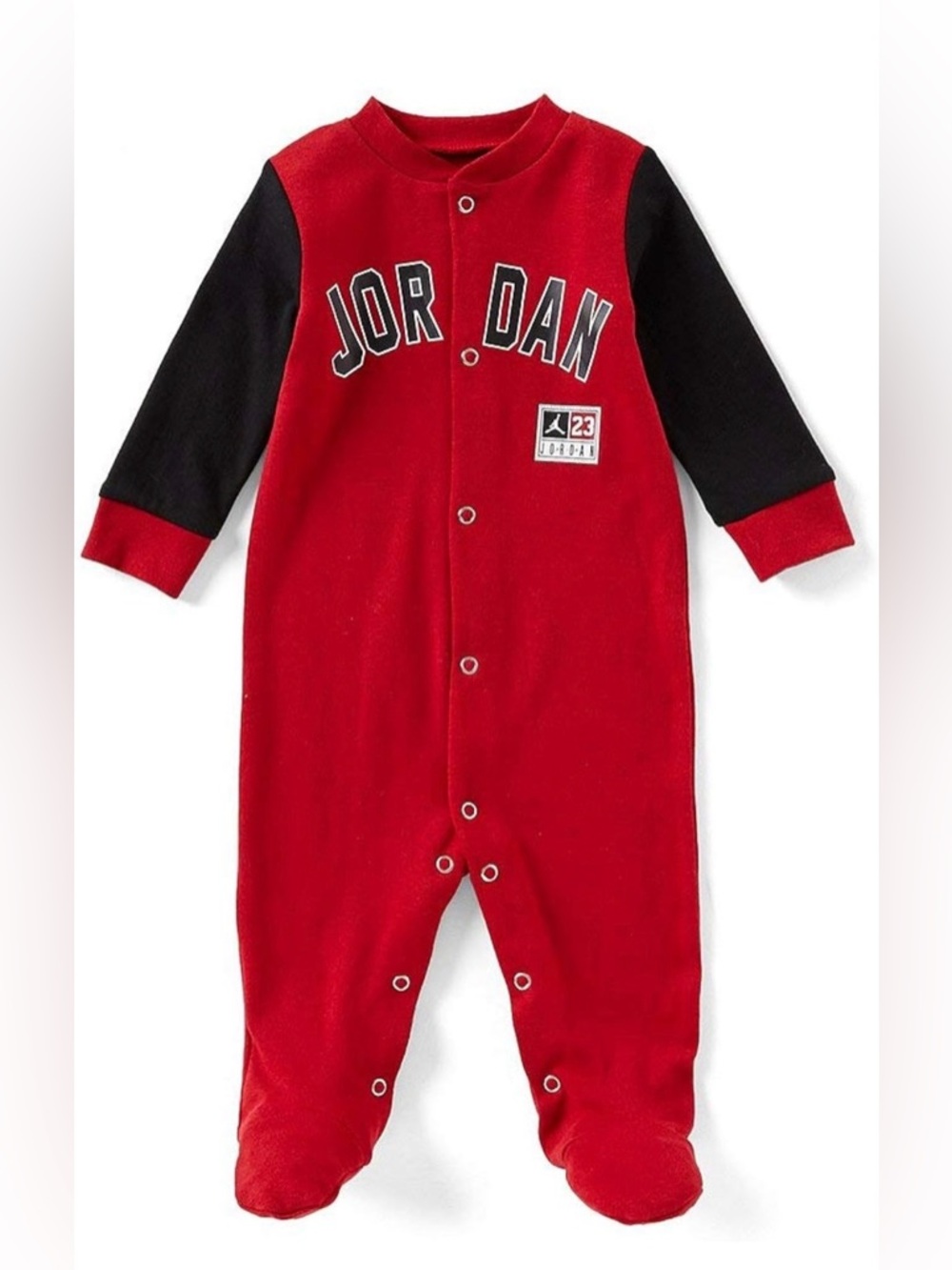 Jordan 23 Red & Black Baby Footed sleeper 9 months
